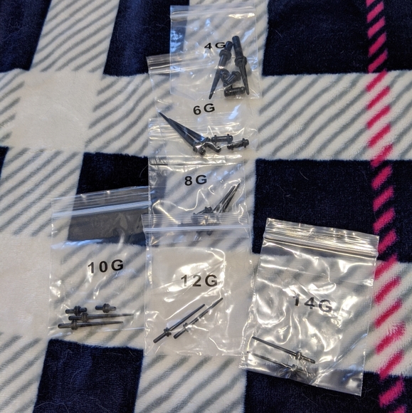 Gauge / stretch earlobe kit 14g - 4g